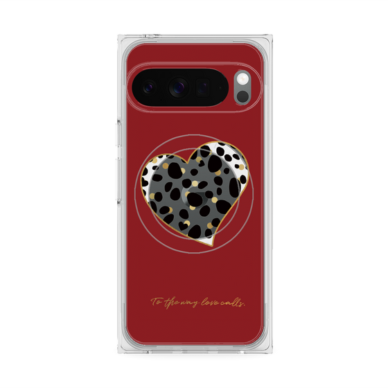 Premium Square Case with Pixelsnap［ Dalmatian Heart ］