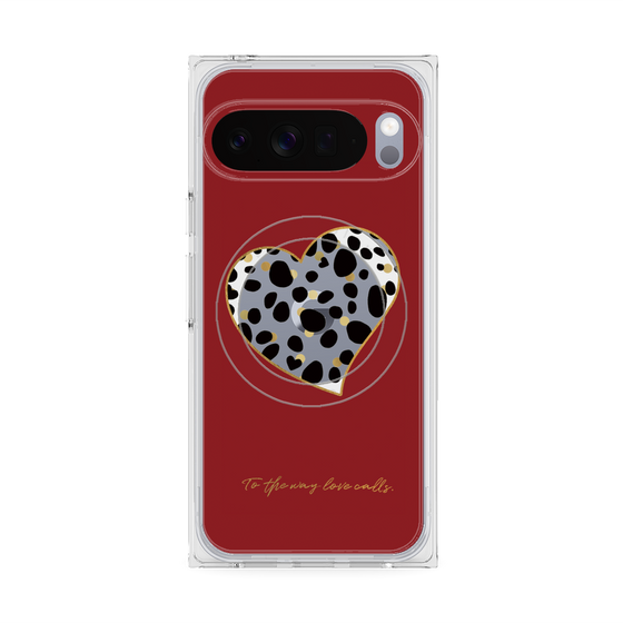 Premium Square Case with Pixelsnap［ Dalmatian Heart ］