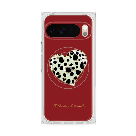Premium Square Case with Pixelsnap［ Dalmatian Heart ］