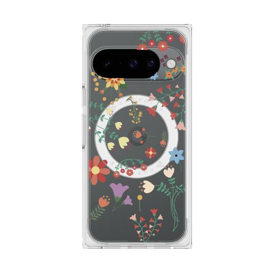 Premium Square Case with Pixelsnap［ Cute Floral Pattern ］