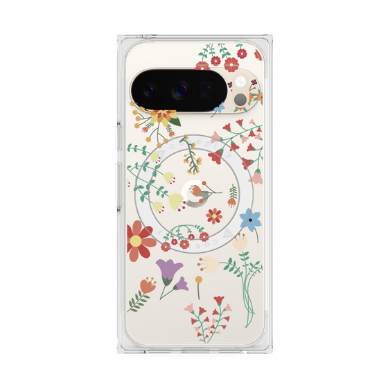 Premium Square Case with Pixelsnap［ Cute Floral Pattern ］