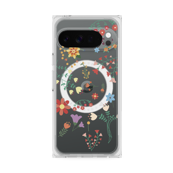 Premium Square Case with Pixelsnap［ Cute Floral Pattern ］