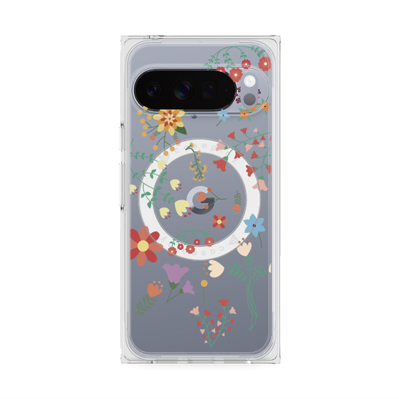 Premium Square Case with Pixelsnap［ Cute Floral Pattern ］