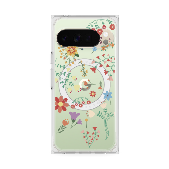 Premium Square Case with Pixelsnap［ Cute Floral Pattern ］