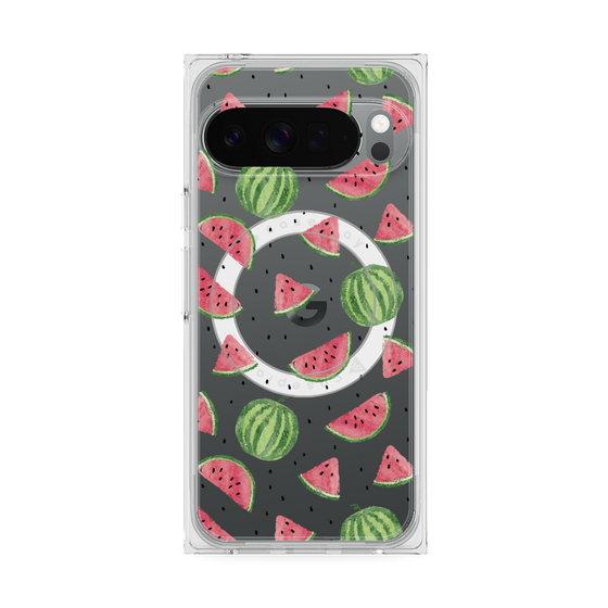 Premium Square Case with Pixelsnap［ Crayon Watermelon ］