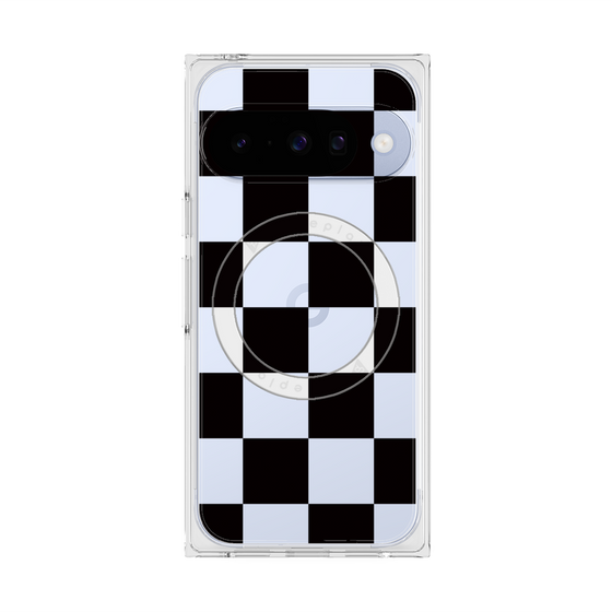 Premium Square Case with Pixelsnap［ Ichimatsu Pattern - Black ］