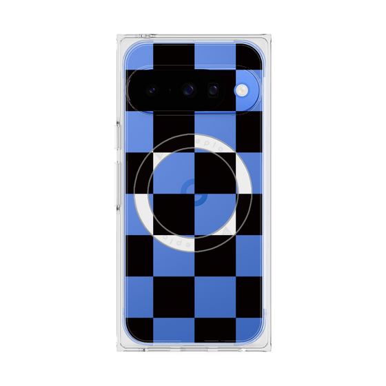 Premium Square Case with Pixelsnap［ Ichimatsu Pattern - Black ］