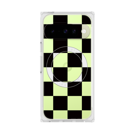 Premium Square Case with Pixelsnap［ Ichimatsu Pattern - Black ］