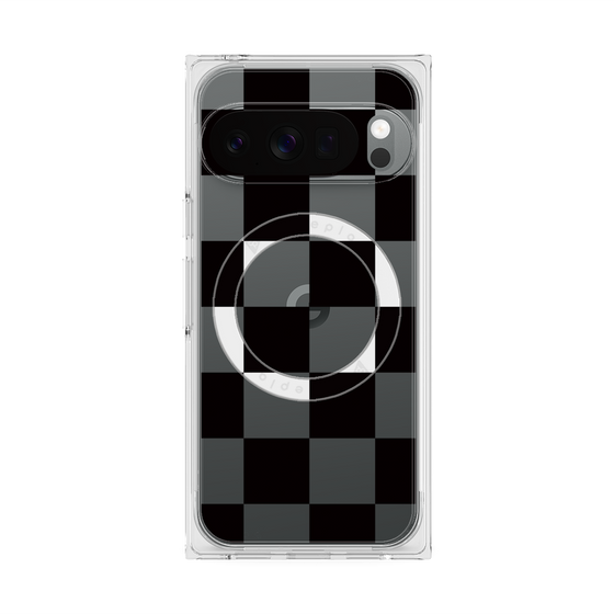 Premium Square Case with Pixelsnap［ Ichimatsu Pattern - Black ］