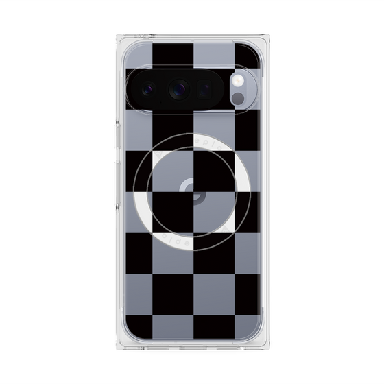 Premium Square Case with Pixelsnap［ Ichimatsu Pattern - Black ］