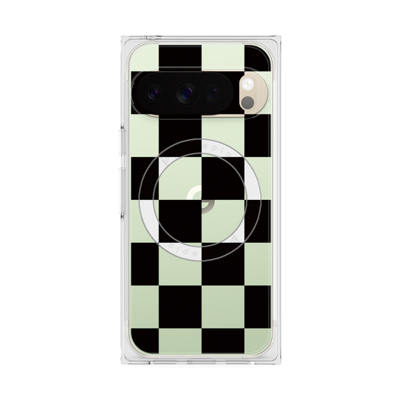Premium Square Case with Pixelsnap［ Ichimatsu Pattern - Black ］