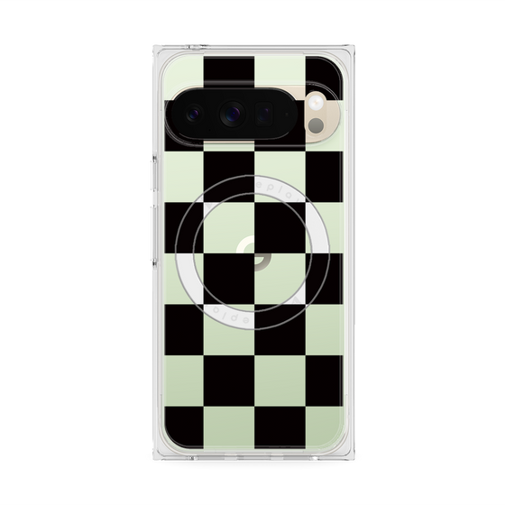 Premium Square Case with Pixelsnap［ Ichimatsu Pattern - Black ］
