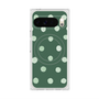 Premium Square Case with Pixelsnap［ Watercolor Dots Retro Color - Green ］