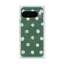 Premium Square Case with Pixelsnap［ Watercolor Dots Retro Color - Green ］