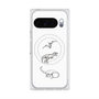 Premium Square Case with Pixelsnap［ Dinosaurs No.1 - White ］