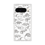 Premium Square Case with Pixelsnap［ Dinosaurs No.2 - White ］