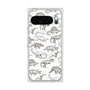 Premium Square Case with Pixelsnap［ Dinosaurs No.2 - White ］