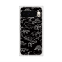 Premium Square Case with Pixelsnap［ Dinosaurs No.2 - Black ］