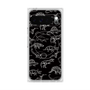 Premium Square Case with Pixelsnap［ Dinosaurs No.2 - Black ］