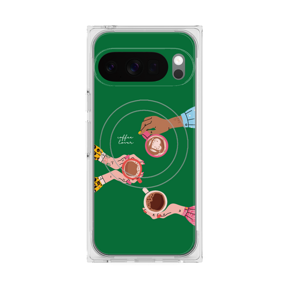 Premium Square Case with Pixelsnap［ Teatime - Green ］