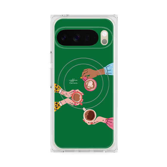 Premium Square Case with Pixelsnap［ Teatime - Green ］