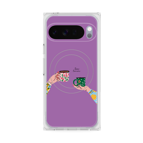 Premium Square Case with Pixelsnap［ Teatime - Purple ］