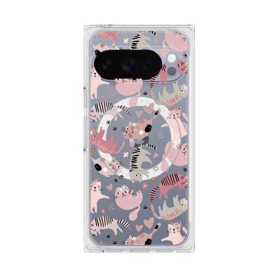 Premium Square Case with Pixelsnap［ Funny Cats - 02 ］