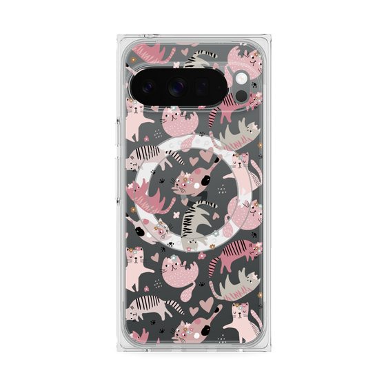 Premium Square Case with Pixelsnap［ Funny Cats - 02 ］