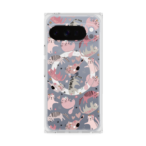 Premium Square Case with Pixelsnap［ Funny Cats - 02 ］
