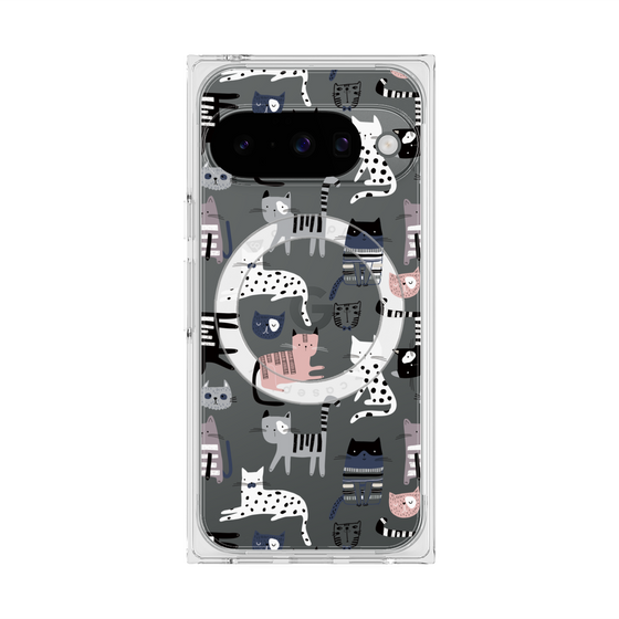 Premium Square Case with Pixelsnap［ Funny Cats - 03 ］