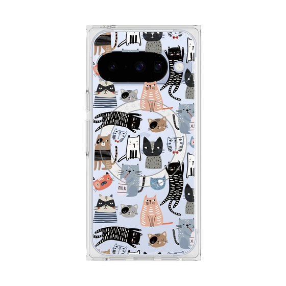 Premium Square Case with Pixelsnap［ Funny Cats - 04 ］