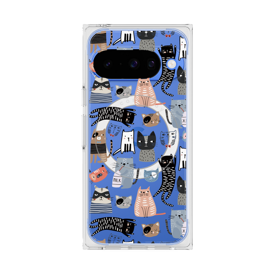 Premium Square Case with Pixelsnap［ Funny Cats - 04 ］