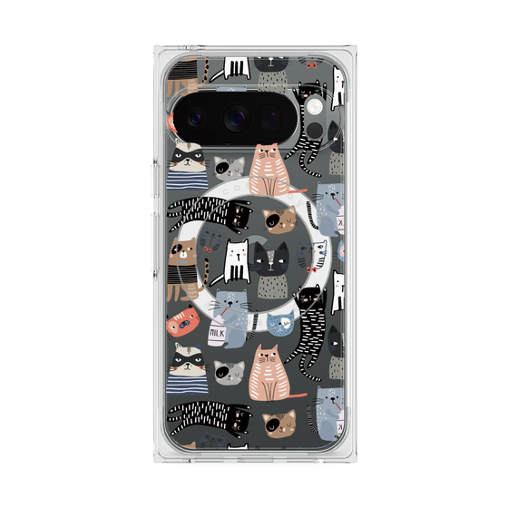 Premium Square Case with Pixelsnap［ Funny Cats - 04 ］