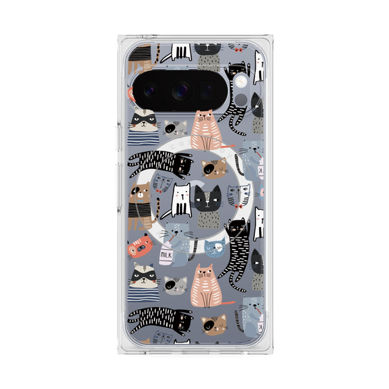 Premium Square Case with Pixelsnap［ Funny Cats - 04 ］