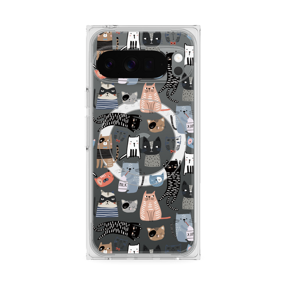 Premium Square Case with Pixelsnap［ Funny Cats - 04 ］