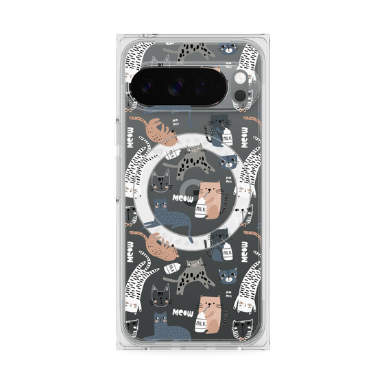 Premium Square Case with Pixelsnap［ Funny Cats - 05 ］