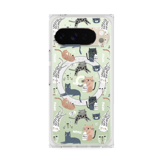 Premium Square Case with Pixelsnap［ Funny Cats - 05 ］