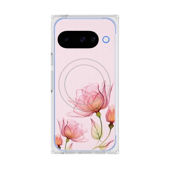 Premium Square Case with Pixelsnap［ Natural Flower - Pink ］