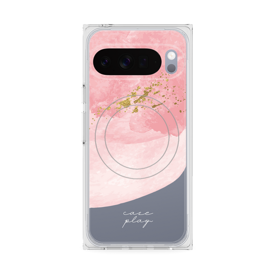 Premium Square Case with Pixelsnap［ pink layered ］