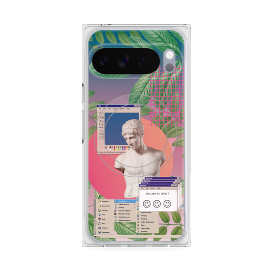 Premium Square Case with Pixelsnap［ vapor wave ］