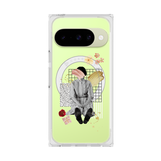 Premium Square Case with Pixelsnap［ Spring Picnic with Flowers ］