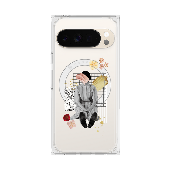 Premium Square Case with Pixelsnap［ Spring Picnic with Flowers ］