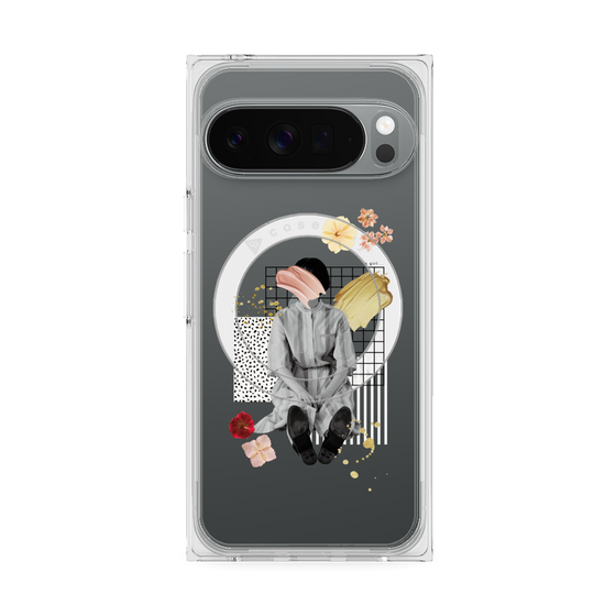 Premium Square Case with Pixelsnap［ Spring Picnic with Flowers ］