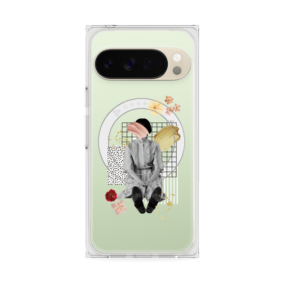 Premium Square Case with Pixelsnap［ Spring Picnic with Flowers ］