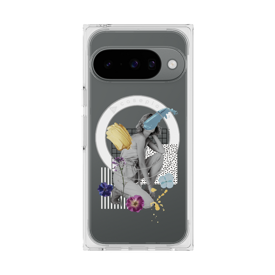 Premium Square Case with Pixelsnap［ Cool and languid Dull blue ］