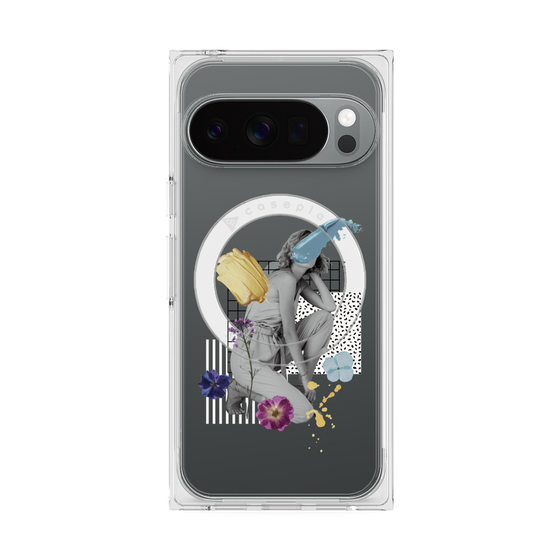 Premium Square Case with Pixelsnap［ Cool and languid Dull blue ］