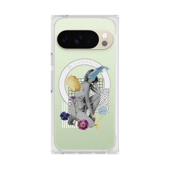 Premium Square Case with Pixelsnap［ Cool and languid Dull blue ］