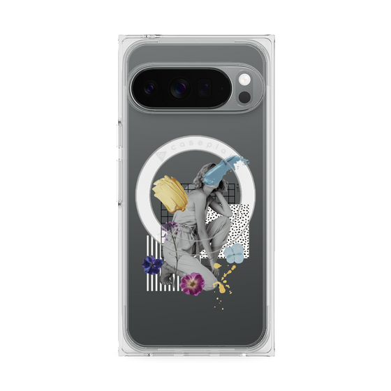 Premium Square Case with Pixelsnap［ Cool and languid Dull blue ］