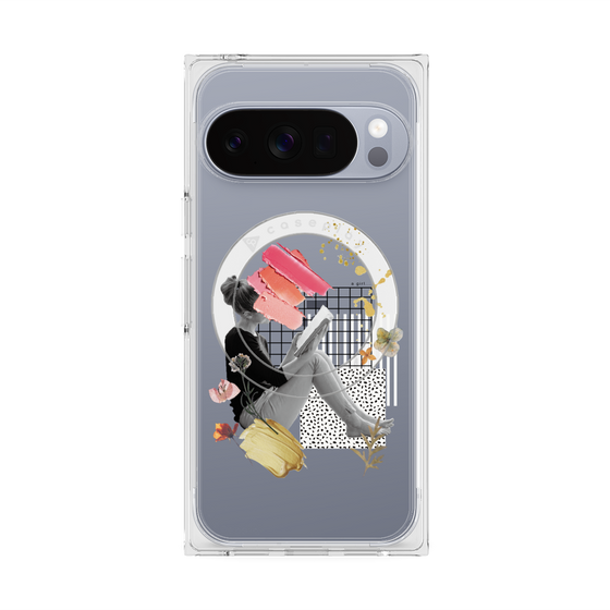 Premium Square Case with Pixelsnap［ Reading by the window ］