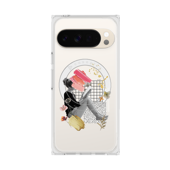 Premium Square Case with Pixelsnap［ Reading by the window ］